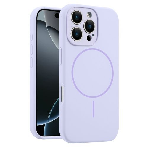 Coque Magsafe En Silicone Liquide Pour Iphone 16 - Lilas