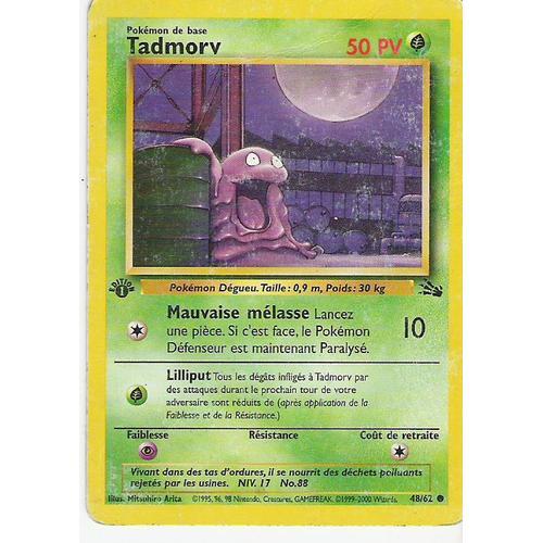 Collectible Card Games Pokemon Trading Card Game Carte Pokemon Tadmorv 48 62 Commune Fossile Wizard Edition 1 Fr Neuf