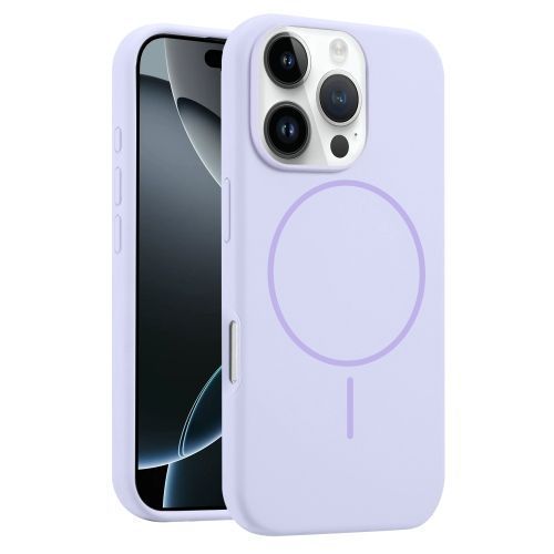 Coque Magsafe En Silicone Liquide Pour Iphone 16 - Lilas