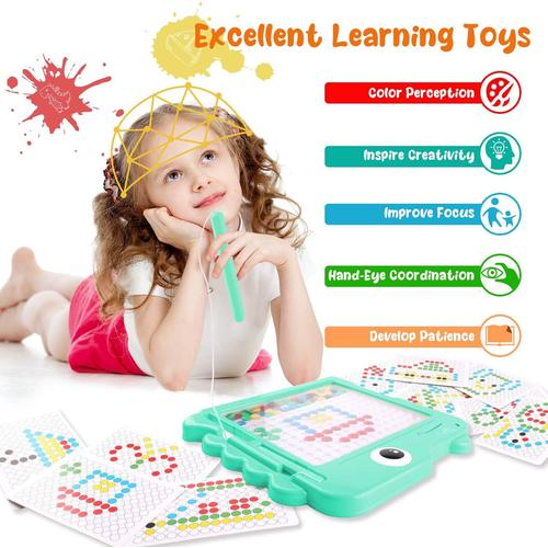 Magnétique coloré aimant perles planche à dessimagnétique tableau  d'écriture perles éducatioprécoce éducatif Doodle enfants jouets