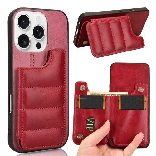 Étui Couture Motif Vache Pour Iphone 16 (Rouge)