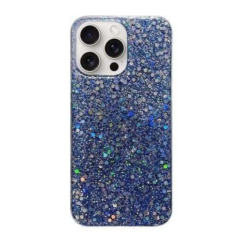 Coque Tpu Époxy Pailletée Pour Iphone 16 - Bleu