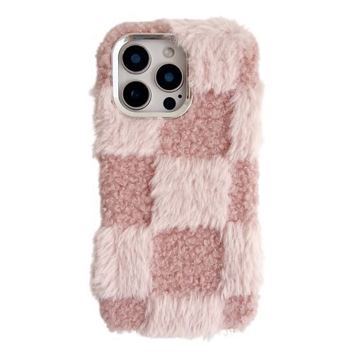 Coque Tpu Douce Rose Pour Iphone 16 - Motif Grille Carrée