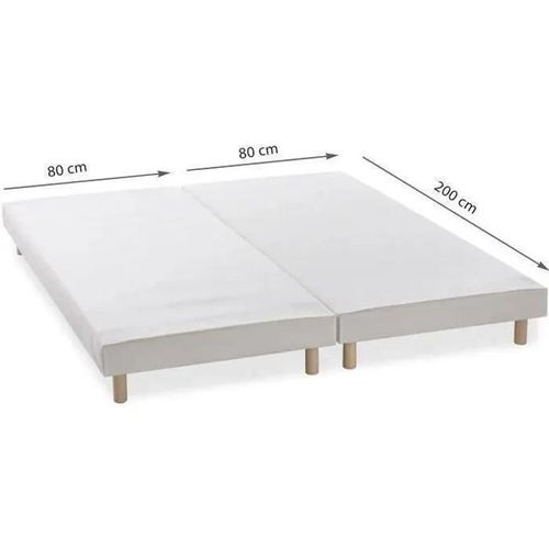 Pack Sommiers 2 X 80 X 200 Cm (160 X 200 Cm ) Avec Pieds "Fabrication Française"