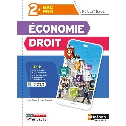 Economie Droit 2de Bac Pro Multi'exos - Livre + Licence Élève