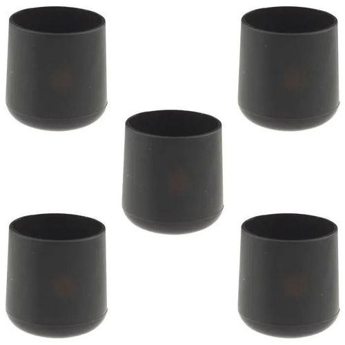 Embouts de tube rond - Non spécifié - Ø22mm - Lot de 5 - Plastique - Noir