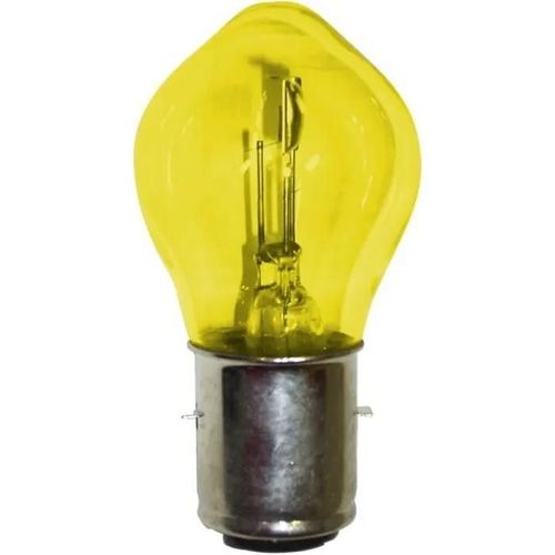 Ampoule 6v 25/25w Ba20d Jaune Vintage Ancien Collection Moto Mobylette Phare