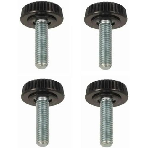 4x Vis Pied Réglable Moleté Filetage M5 Diamètre 5mm X Longueur 10mm Meuble Plastique Embout Table Chaise Tube