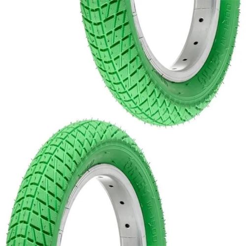 2x Pneu Vert 12 X 2.00" (50-203) Lisse Poussette Vélo Enfant Draisienne