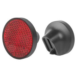 Réflecteur Arrière Rond Amigo D41 Fixation Selle/Garde-Boue - Rouge - Vtt
