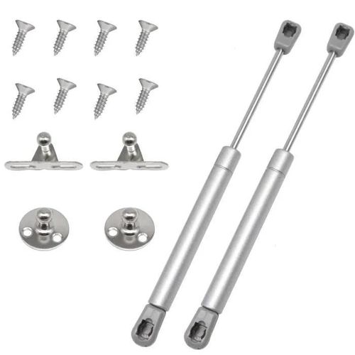 2x Vérin À Gaz Automatique Gris Meuble Hydraulique Ressort Amortisseur Porte Bras Charnière, 60n