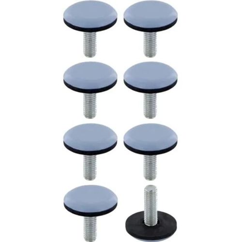 8x Pied Réglable Téflon Ptfe Ajustable M6 Patin Vérin Vis Poussoir Butée