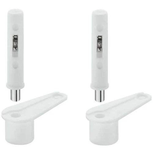 Cyclingcolors 2x Pivot De Porte Universel Blanc À Enfoncer Pour Meuble Bois Placard Étagère Armoire Charnière Cuisine Salle De Bain