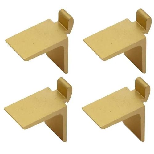 Cyclingcolors 4x Taquet Aluminium Doré Étagère Pour Crémaillère Support Fixation Attache Armoire Meuble