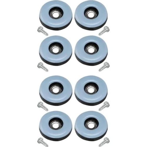 8x Patin Glisseur Téflon Protection Ptfe Pied Meuble Plastique 25mm Sol Chaise