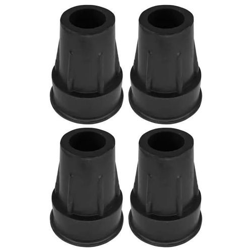 4x Embout De Canne Béquille Bâton Type Z Tube Rond Extérieur Antidérapant Renforcé Avec Insert Renfort Métallique Caoutchouc 18mm