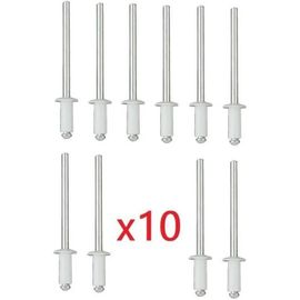 Lot De 10 Rivet Blanc Plaque D'immatriculation Voiture Auto Moto Scooter Mobylette Protection Plastique Vis Boulon Fixation