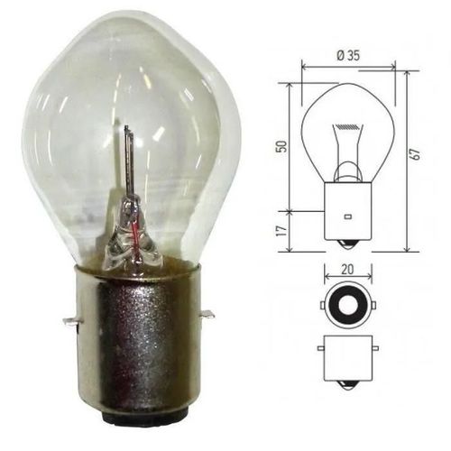 Ampoule 12v 35w Ba20s Feu Avant Arriere Anti Brouillard Voiture Phare Ancien