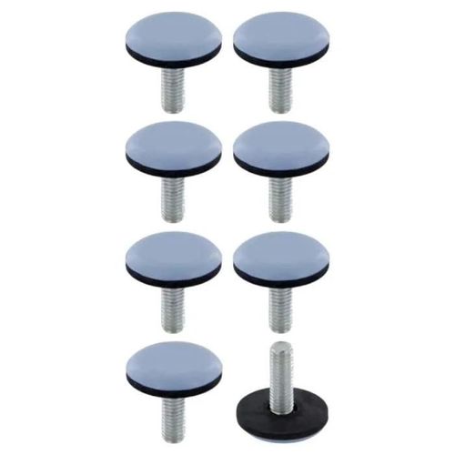8x Pied Réglable Téflon Ptfe Ajustable M8 Patin Vérin Vis Poussoir Butée