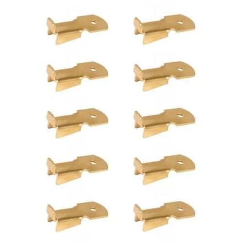Cyclingcolors 10x Taquet Pour Crémaillère Support Fixation Attache Armoire Etagère Tablette Meuble, En Acier Laitonné Doré