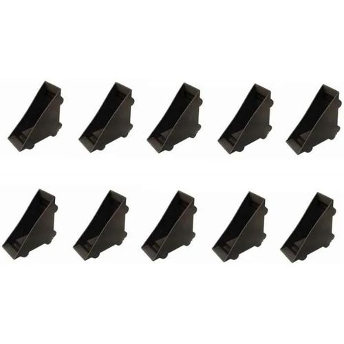 10x Protège Angle Coin Plastique Epaisseur A = 25 A 26mm 90° Embout Table Chaise Plateau Étagère Noir Bord Bouchon Capuchon