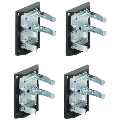 4x Clip De Plinthe Acier Avec Embase Plastique Universel À Visser Socle Pied Vérin Meuble Cuisine Table