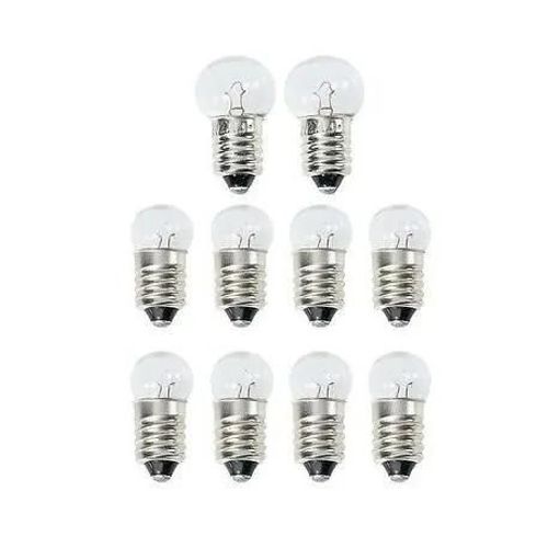 Kit De 10 Ampoules Pour Phare De Vélo - Maxxus - Ampoule Pour Feu De Vélo - 6v/2,4w Ep10 - 6v/0,6w E10 - Blanc