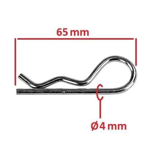 GOUPILLE BETA DIAMETRE 4MM x LONGUEUR 65MM EPINGLE A CRAN TONDEUSE MOTOCULTEUR DEBROUSSAILLEUSE REMORQUE MOTO MOBYLETTE SCOOTER BRIC