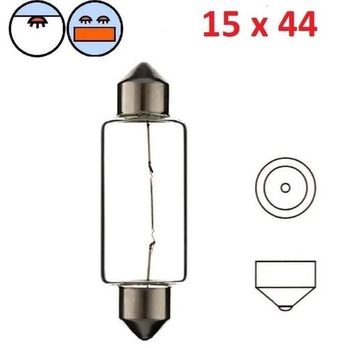Ampoule Navette 6v 18w S8.5v 15mm X 44mm Moto Cyclomoteur Scooter Mobylette Auto Voiture Plaque Immatriculation Feu Position Avant A