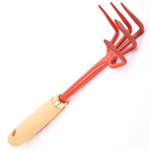 Griffe à fleurs - CYCLINGCOLORS - Outil de jardinage - 5 dents en acier - Manche en bois - Aération des sols
