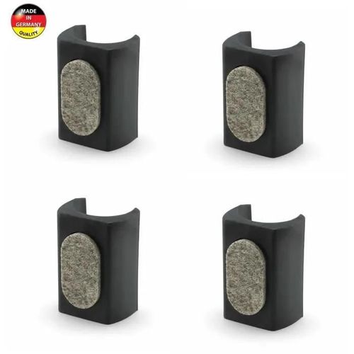 4x Patin Avec Feutre Pour Pied De Chaise Diamètre D1 = 21mm - 22mm Embout Guide Tube Rond Meuble Plastique Anti Bruit Rayure Parquet