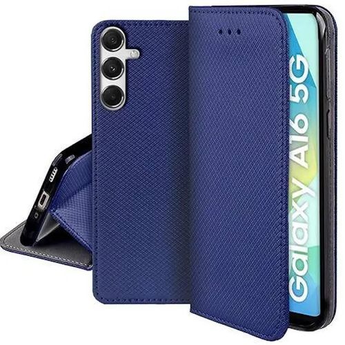 Housse Pour Samsung Galaxy A16 5g - Etui Coque Pochette Portefeuille + Film Ecran - Bleu Magnet