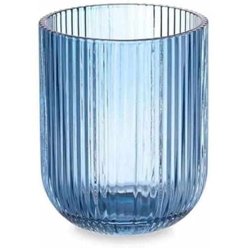 Verres À Rayures Bleues En Verre - Vivalto - Lot De 6 - Verre Plat - Multicolore