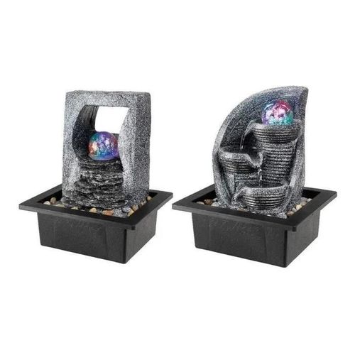 Fontaine De Jardin Lumineo Led Rgb En Résine (17 X 20,5 X 25,5 Cm) - Blanc