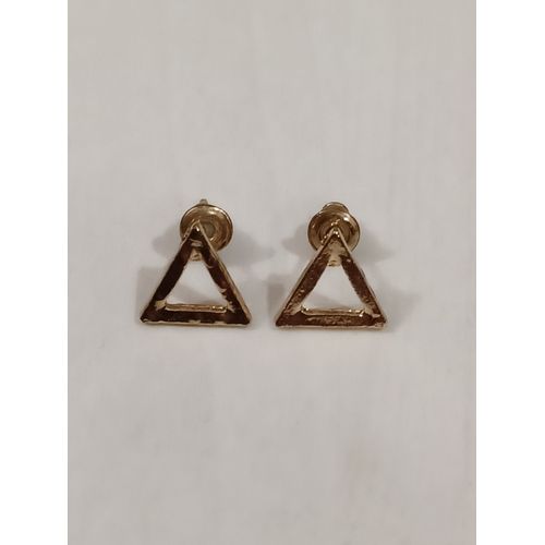 Boucles D'oreilles, Métal Doré,Triangle