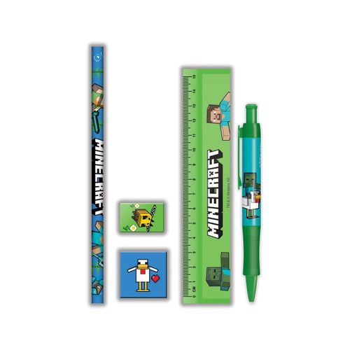 Minecraft - Set de 5 accessoires papeterie Minecraft