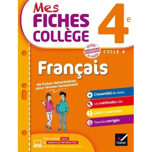 Mes Fiches Collège Français 4e Cycle 4