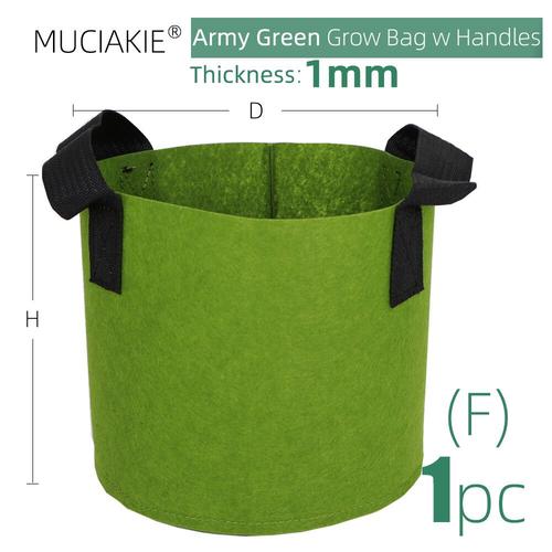 MUCIAKIE-Sac de Culture Tank Garden avec Tissu Foy pour Niket Extérieur,Conteneur de Pot de Plantes,s de Fleurs et Légumes,Aération,15 Couleurs,10 - Type Army Green-12Gallon (D40xH35cm)