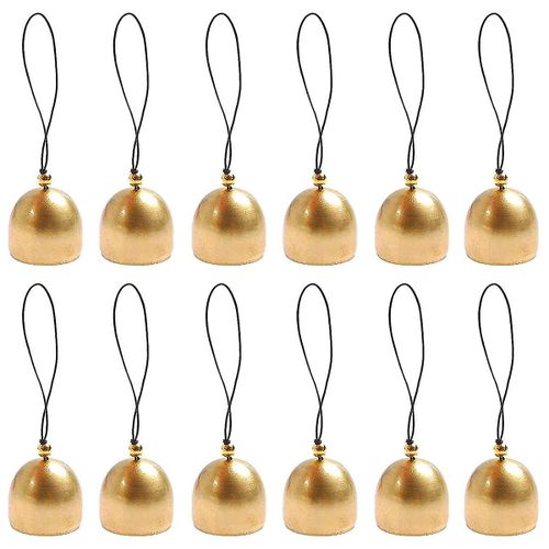 12 Pcs Bell Jingle Mini Métal Petite Cloche De Vache Ornement Décoratif Vintage Pet Bell Ornements Cloche Vent Carillon Sac À Dos Artisanat