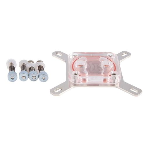 Pour la tête de refroidissement par eau du processeur d¿ordinateur, tête froide de l¿eau de l¿ordinateur, couvercle transparent du support d¿argent
