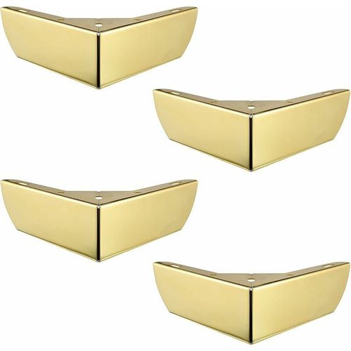 Pieds Diy De Meubles De Cuisine Jambes Pour Table Basse Armoires Lit Canapé Forte Pied De Chaise Bureau En Métal Doré Silencieuse Antidérapante