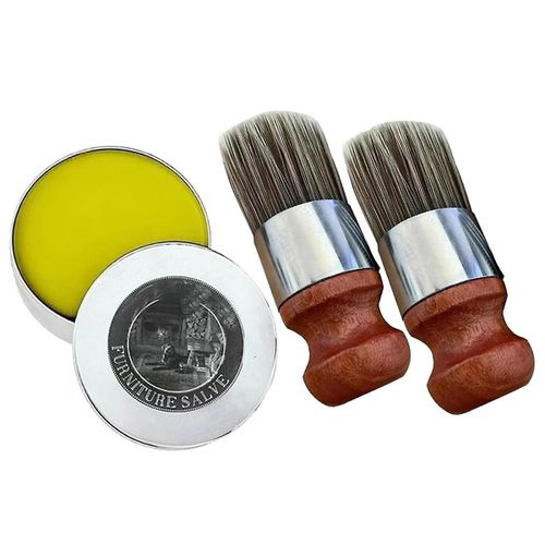 Baume De Meubles Wise Owl,Bauve De Meubles En Cuir De Pommade Avec Brosse À 2 Poils,Protéger Les Pièces De Cuir Et Les Meubles En Bois