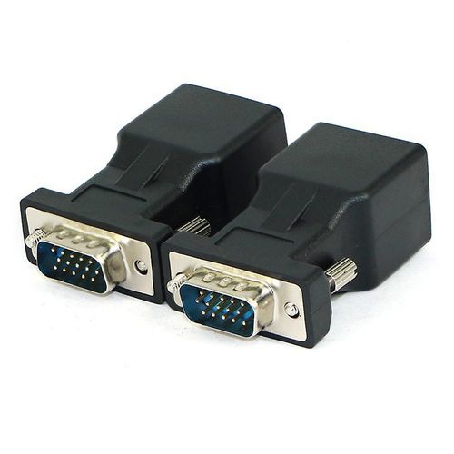 Adaptateur de câble réseau VGA mâle vers RJ45 CAT5 CAT6 20M Convertisseur de port Ethernet vers LAN