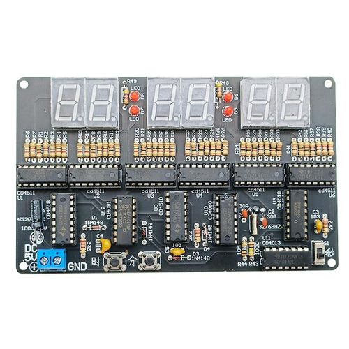 DC 4.5V-5.5V 6-Bit Kit D¿horloge De Circuit Numérique Horloge Électronique Enseignement et Formation Soudage Production Pièces De Bricolage
