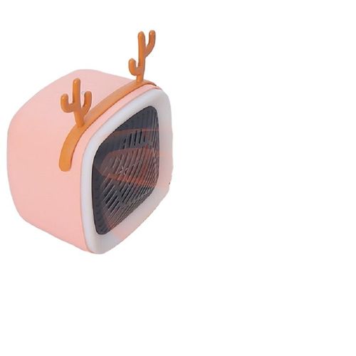 400WChauffage d'appoint - Mini chauffage portable pour la maison et petit bureau | Petit chauffage soufflant céramique pour la maison | radiateur soufflant salle de bain?avec veilleuse?rose?