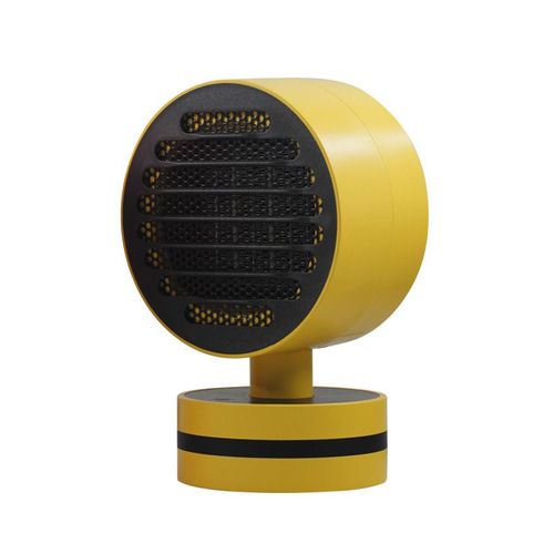 500WChauffage d'appoint - Mini chauffage portable pour la maison et petit bureau | Petit chauffage soufflant céramique pour la maison | radiateur soufflant salle de bain?2 modes?Balancer 100 degrés à gauche et à droite?jaune?128X100X190MM?