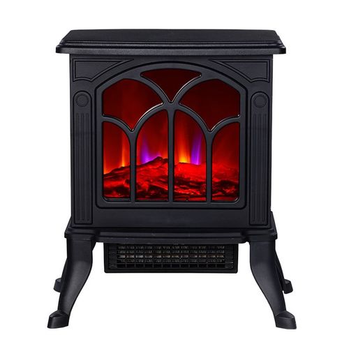 Cheminée électrique, Foyer électrique, poêle, Simulation de Flamme, Éclairage LED coloré, Silencieux, 1500 W, Télécommande, bureau,le noir?373*231*440mm?