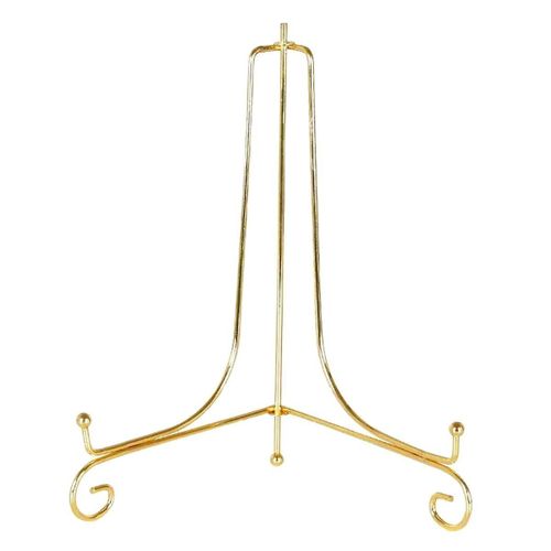 Présentoir Or Artisanat Support Livre Titulaire Photo Piédestal Bol Plat Cadre Photo Plaque Rack Chevalet Rangement Decor-12cm