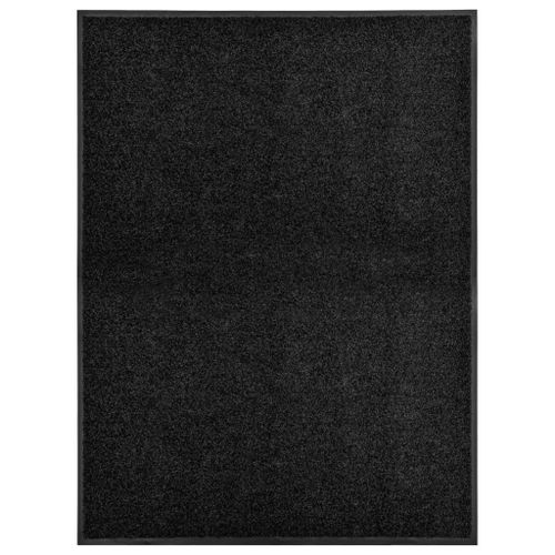 Vidaxl Paillasson Lavable Noir 90x120 Cm