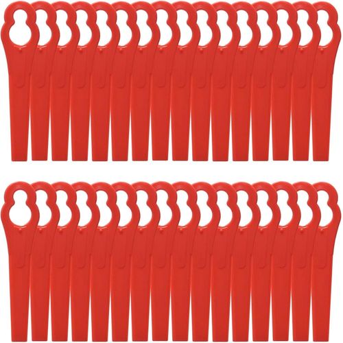 Lot de 50 Lames Rechange Plastique pour Débroussailleuse, Lames de Rechange Pour Coupe Bordure, Tondeuse à Gazon en Plastique Lames, Lames de Coupe en Plastique pour Jardin et Pelouse Coupe Bordures